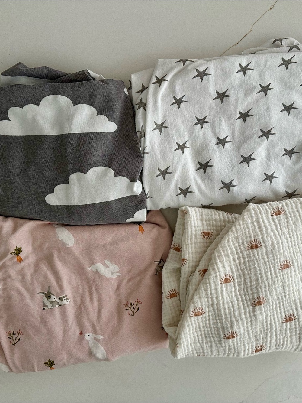 Set of 4 Cotton Bassinet Sheets KYTE